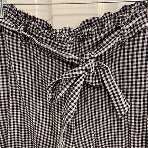 Gingham pants - light linen! Cropped